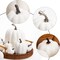 16 Artificial White Pumpkins, Assorted Sizes Fake Faux Rustic Harvest Farmhouse Pumpkins for Halloween, Thanksgiving, Fall, and Autumn Season Decorations.